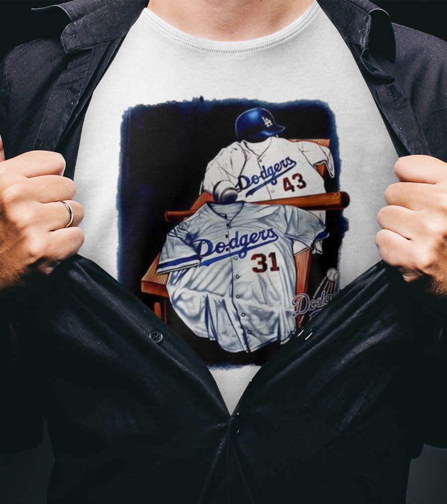 Los Angeles Dodgers 31 And 43 Baseball Jersey Vintage Collection T-Shirt
