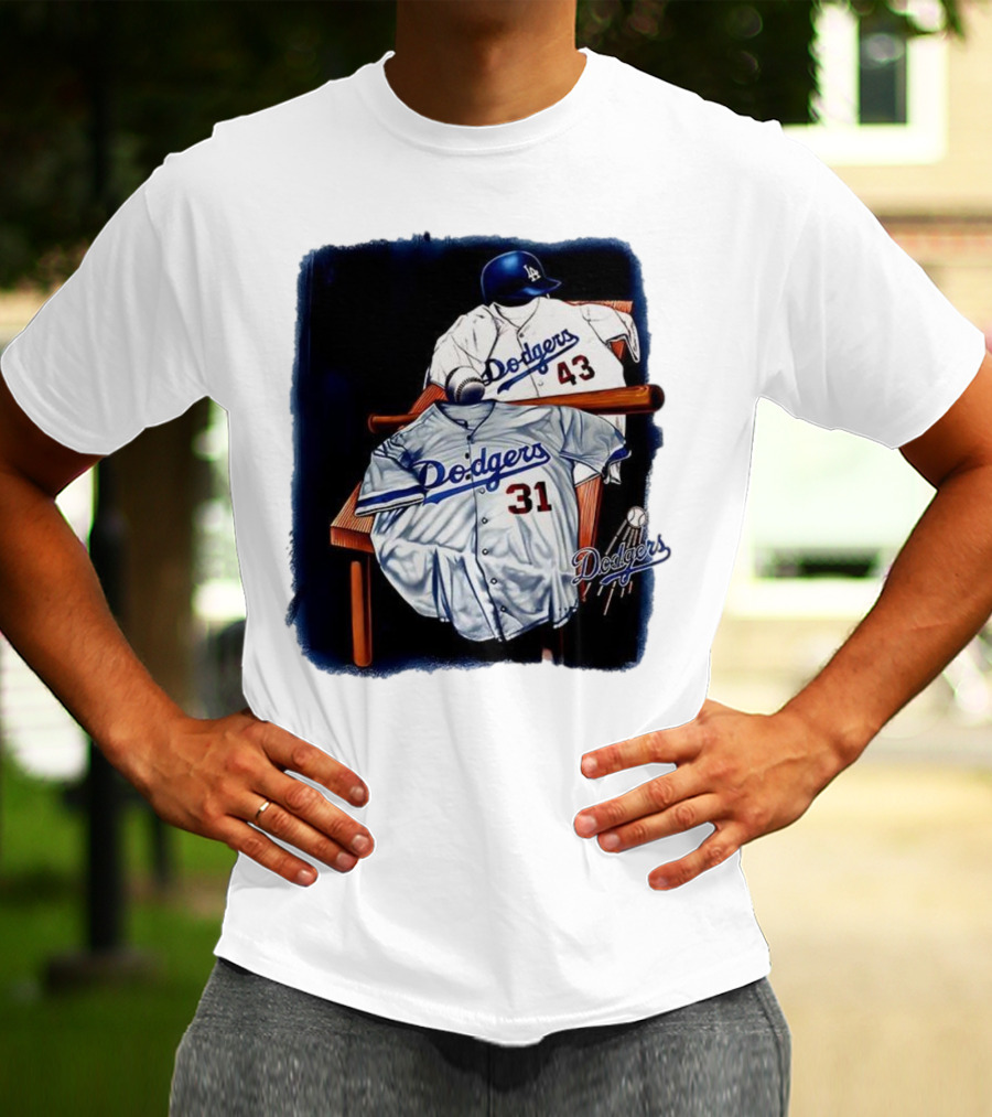 Los Angeles Dodgers 31 And 43 Baseball Jersey Vintage Collection T-Shirt