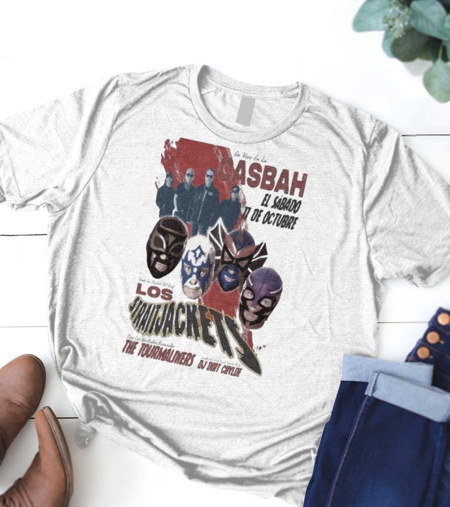 Los Straitjackets Y The Tourmaliners En Vivo El Sábado 11 De Octubre En Casbah San Diego T-Shirt