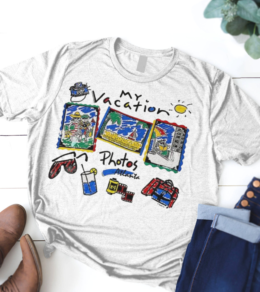 My Vacation Photos A74 Atlanta Sun Beach Camera Film Rolls T-Shirt