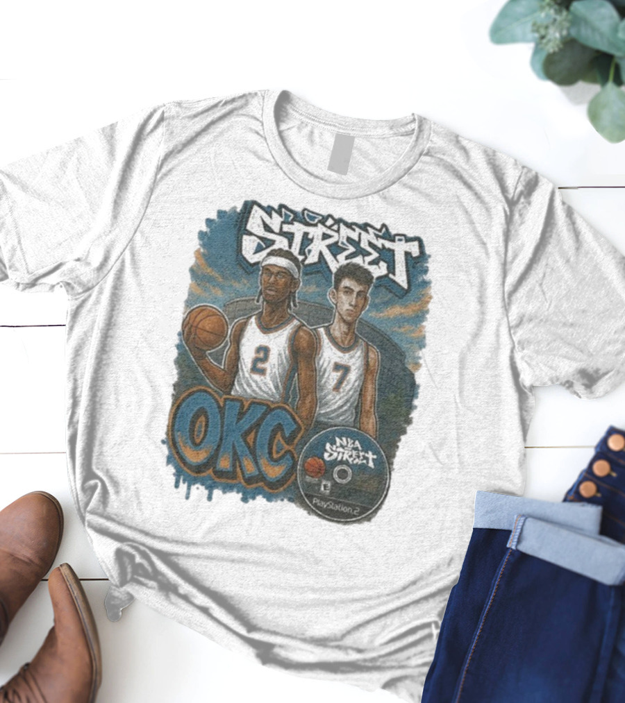 NBA Street OKC PlayStation 2 Basketball Street Art T-Shirt