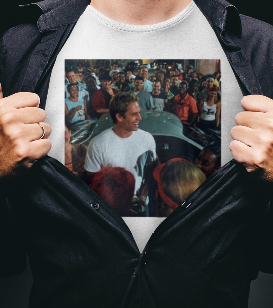 Paul Walker 51st Birthday Celebration Fast And Furious Scene T-Shirt