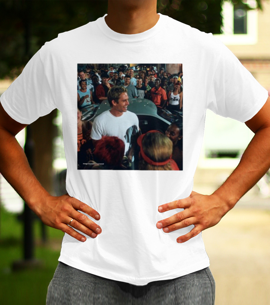 Paul Walker 51st Birthday Celebration Fast And Furious Scene T-Shirt