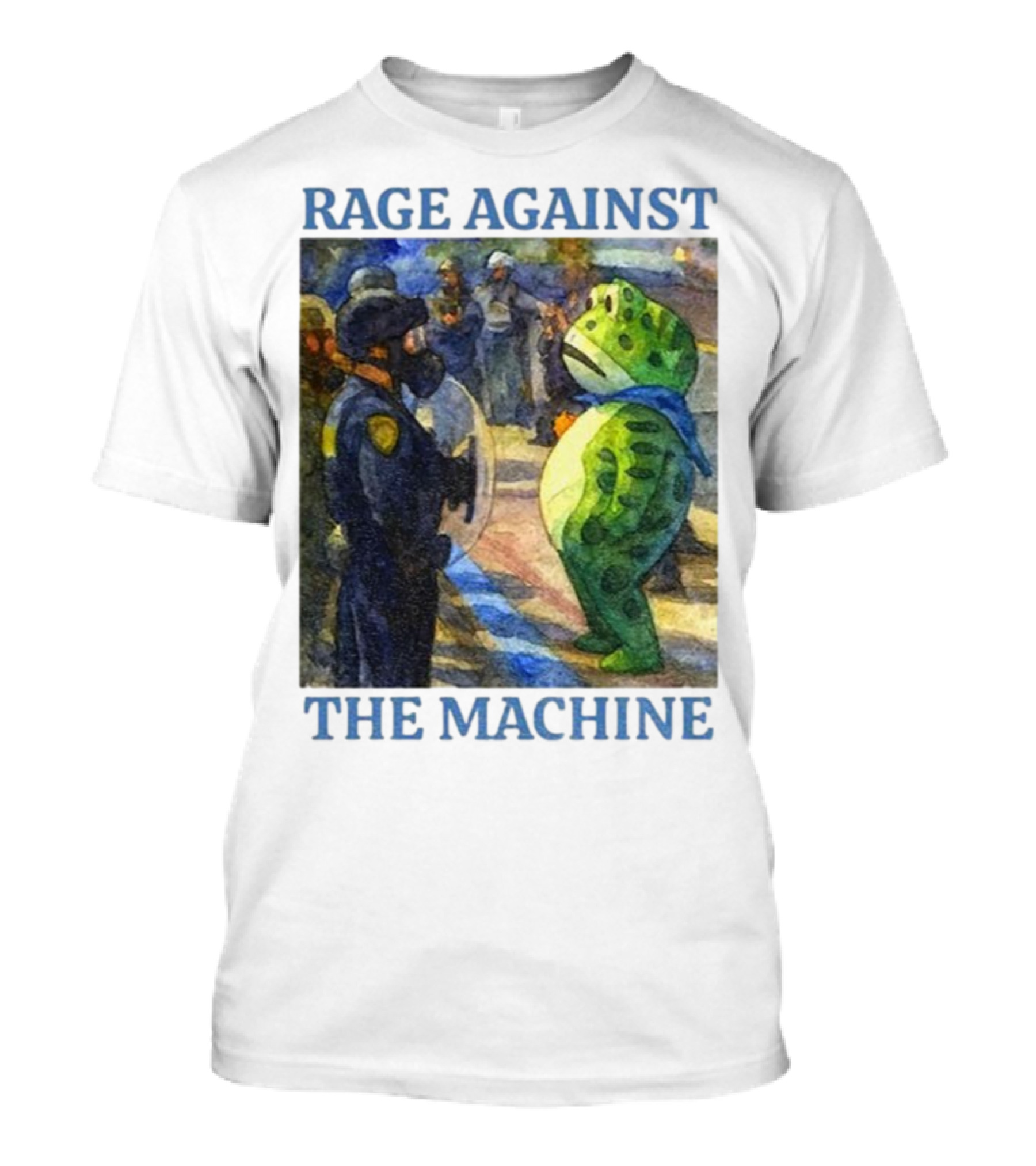 Rage Against The Machine Portland Frog Protest Scene T-Shirt