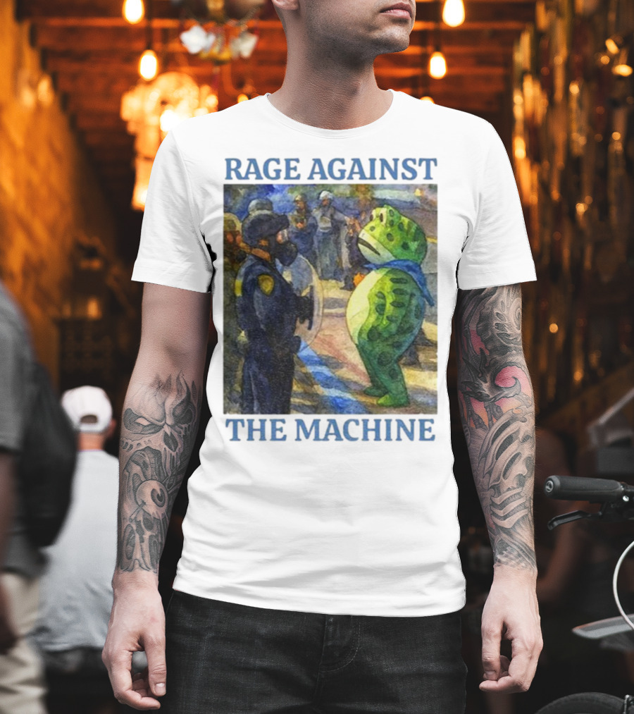 Rage Against The Machine Portland Frog Protest Scene T-Shirt