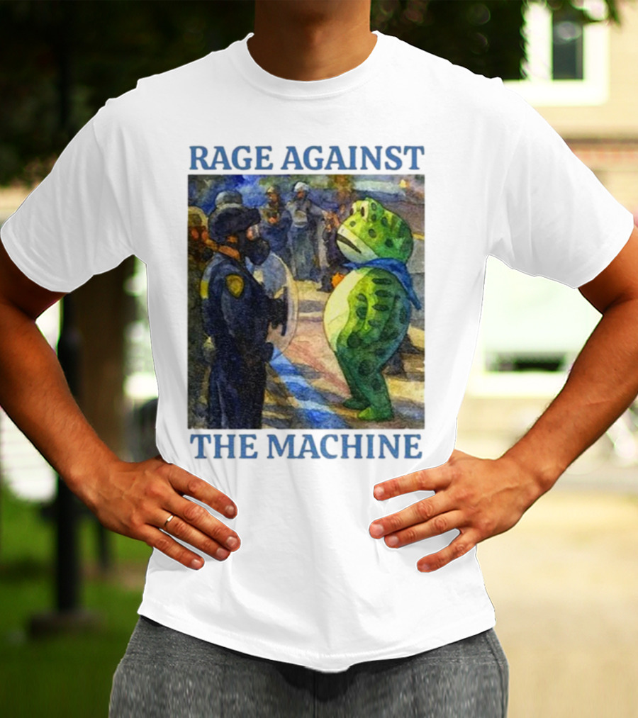 Rage Against The Machine Portland Frog Protest Scene T-Shirt