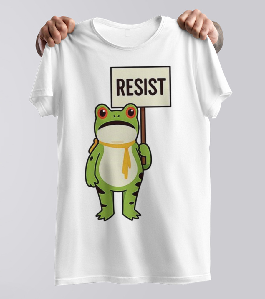 Resist Portland Frog Protest Anti ICE Sign T-Shirt