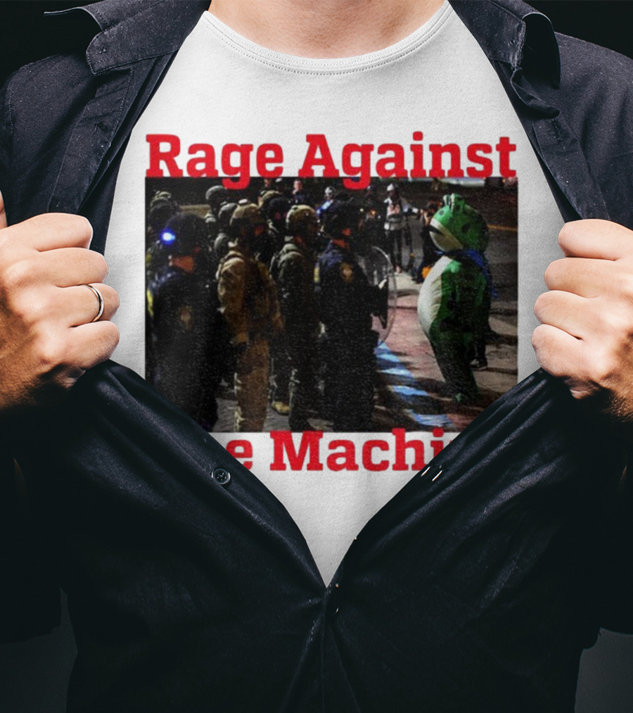 Rage Against The Machine Portland Frog Protest T-Shirt