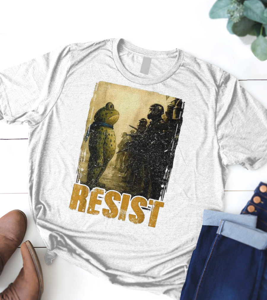 Resist Portland Protest Frog Standoff With Riot Police T-Shirt