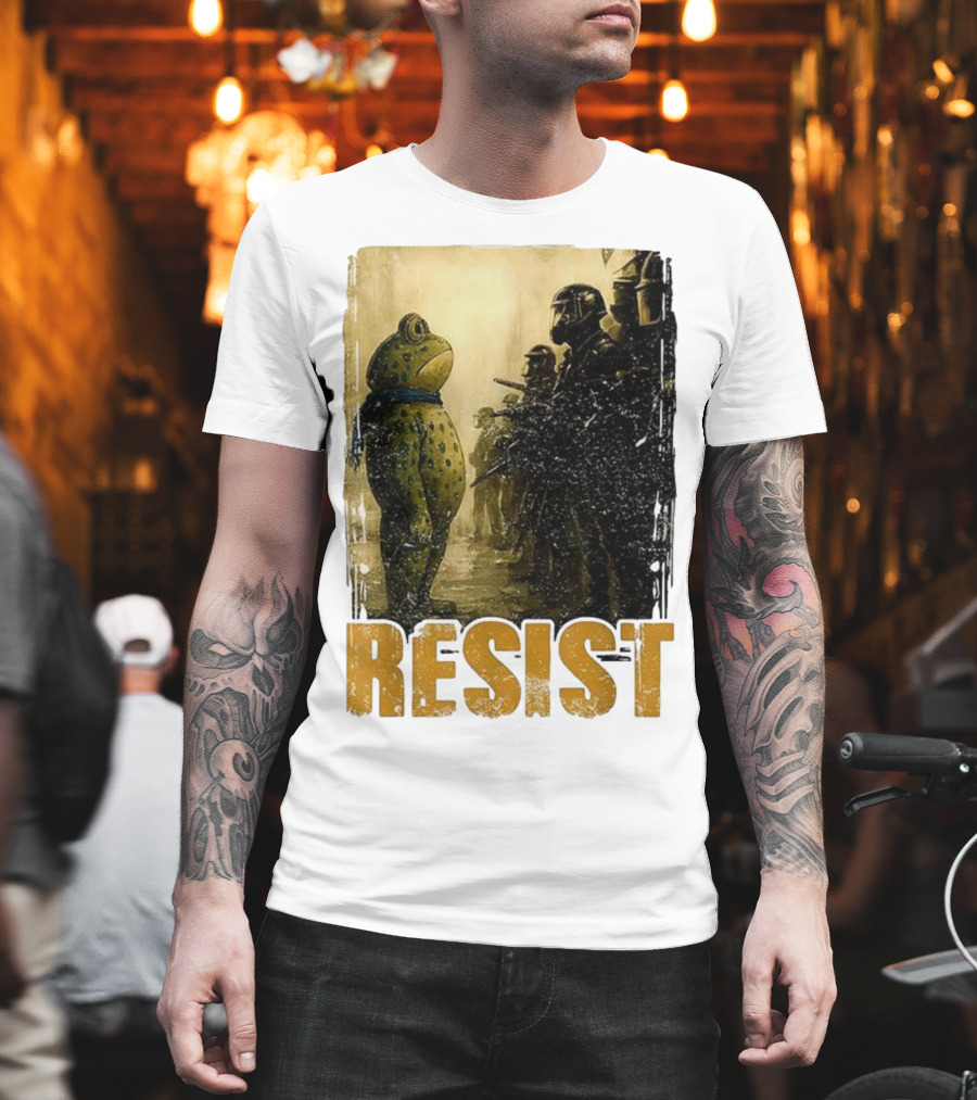 Resist Portland Protest Frog Standoff With Riot Police T-Shirt