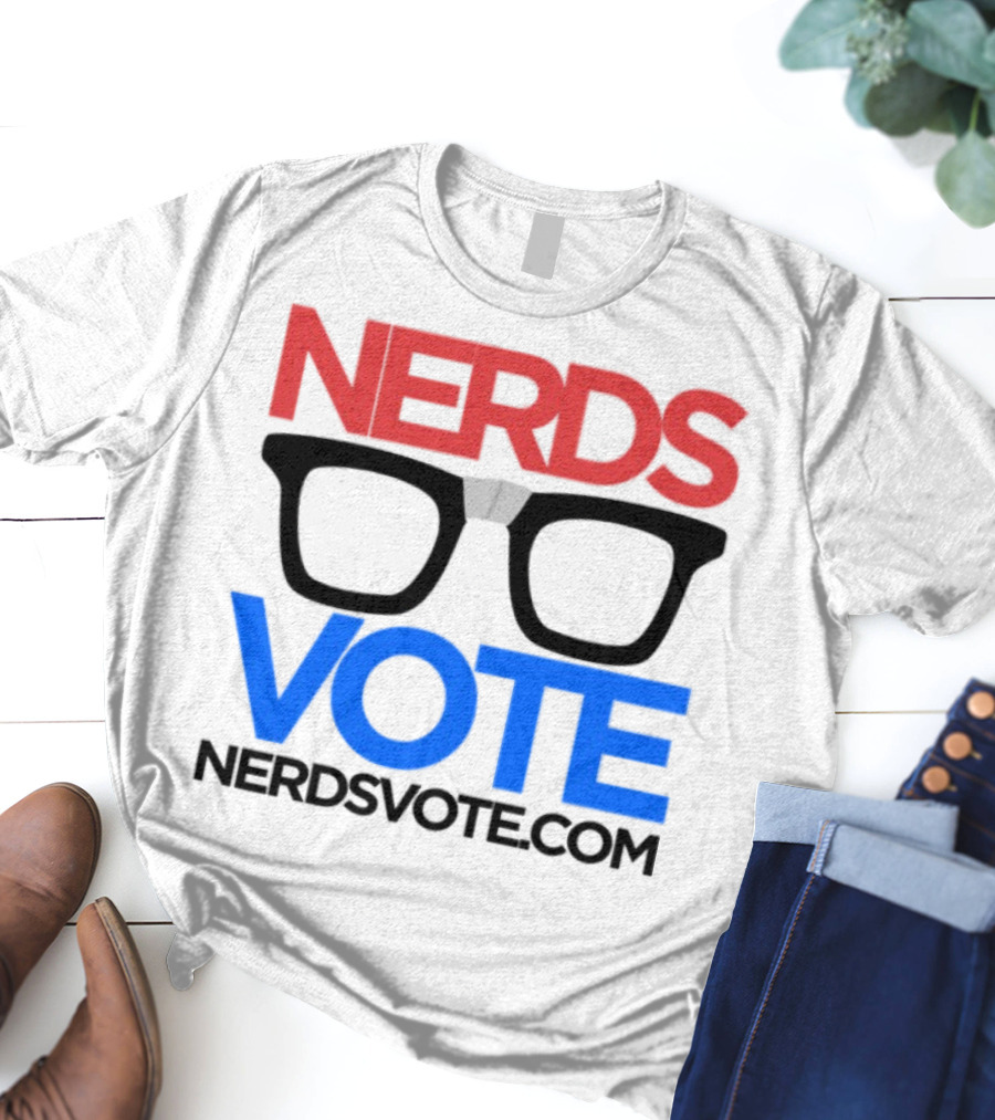 NERDSVOTE Steve Blum Collaboration Nerds Vote Initiative T-Shirt