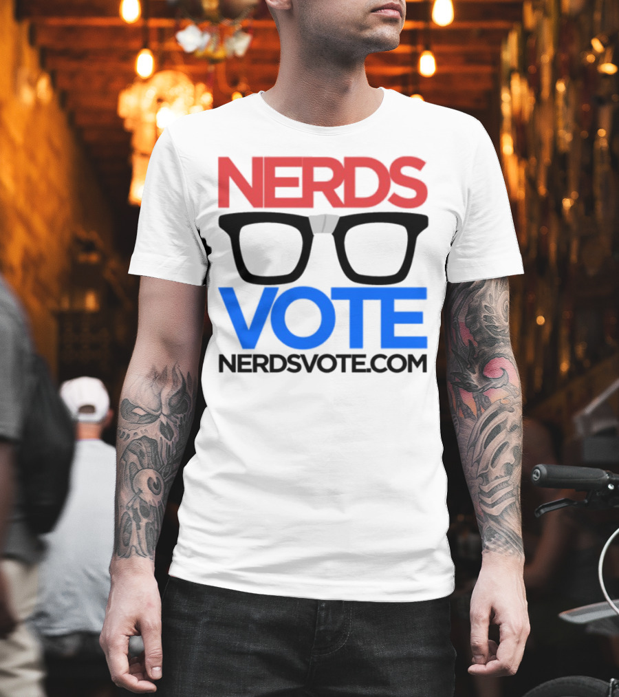NERDSVOTE Steve Blum Collaboration Nerds Vote Initiative T-Shirt