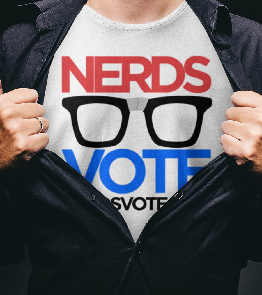 NERDSVOTE Steve Blum Collaboration Nerds Vote Initiative T-Shirt