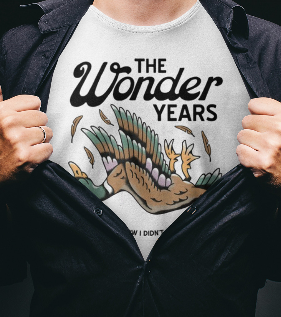 The Wonder Years Mallard Flying Feathers Falling Design T-Shirt