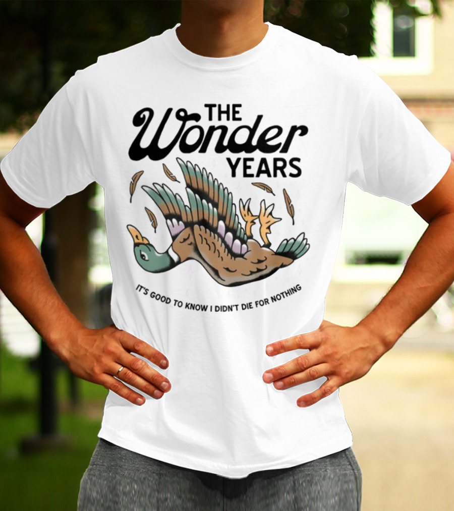 The Wonder Years Mallard Flying Feathers Falling Design T-Shirt
