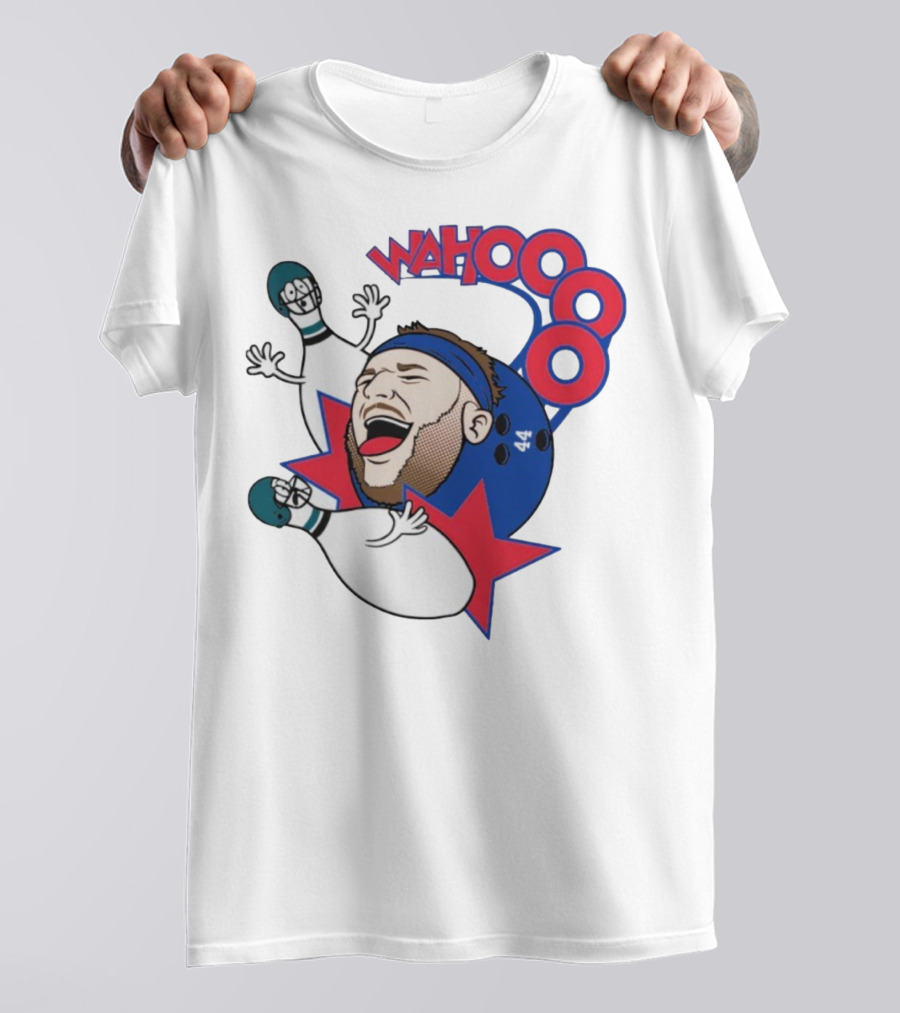 Wahooo Bowling Philadelphia Eagles New York Giants Football Face Off T-Shirt