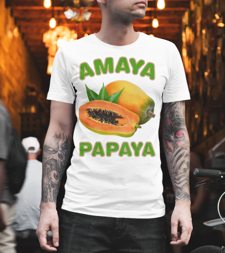 Amaya Papaya Fresh Tropical Fruit Slice T-Shirt