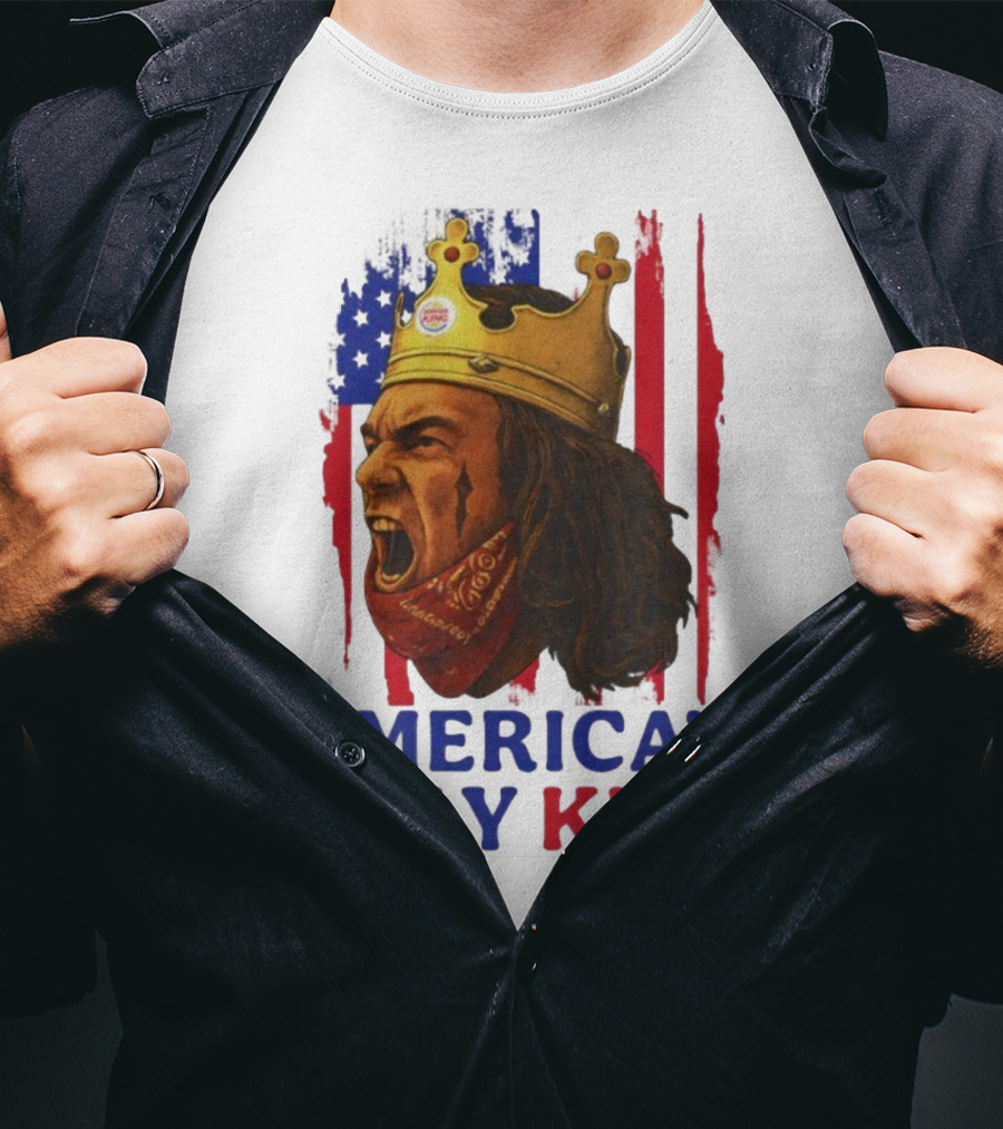 America's Only King Burger King Crown USA Theme T-Shirt
