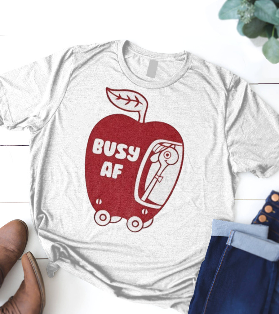 Busy AF Apple Scooter T-Shirt
