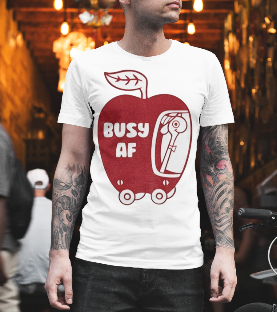 Busy AF Apple Scooter T-Shirt