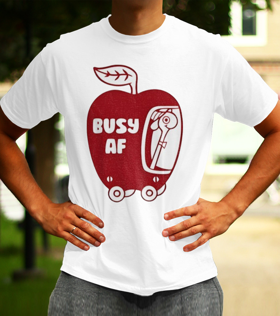 Busy AF Apple Scooter T-Shirt