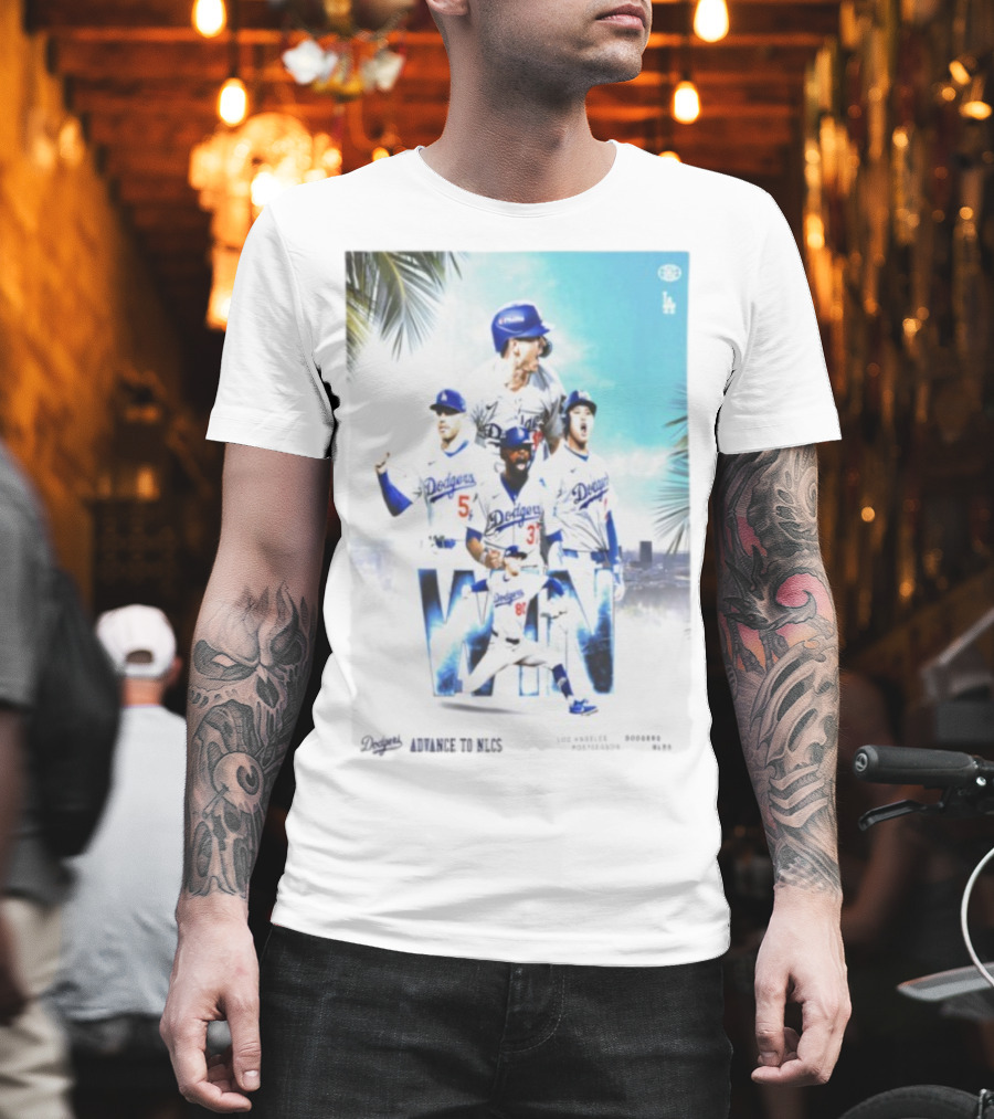 Los Angeles Dodgers Advance To 2025 NLCS Victory Celebration T-Shirt