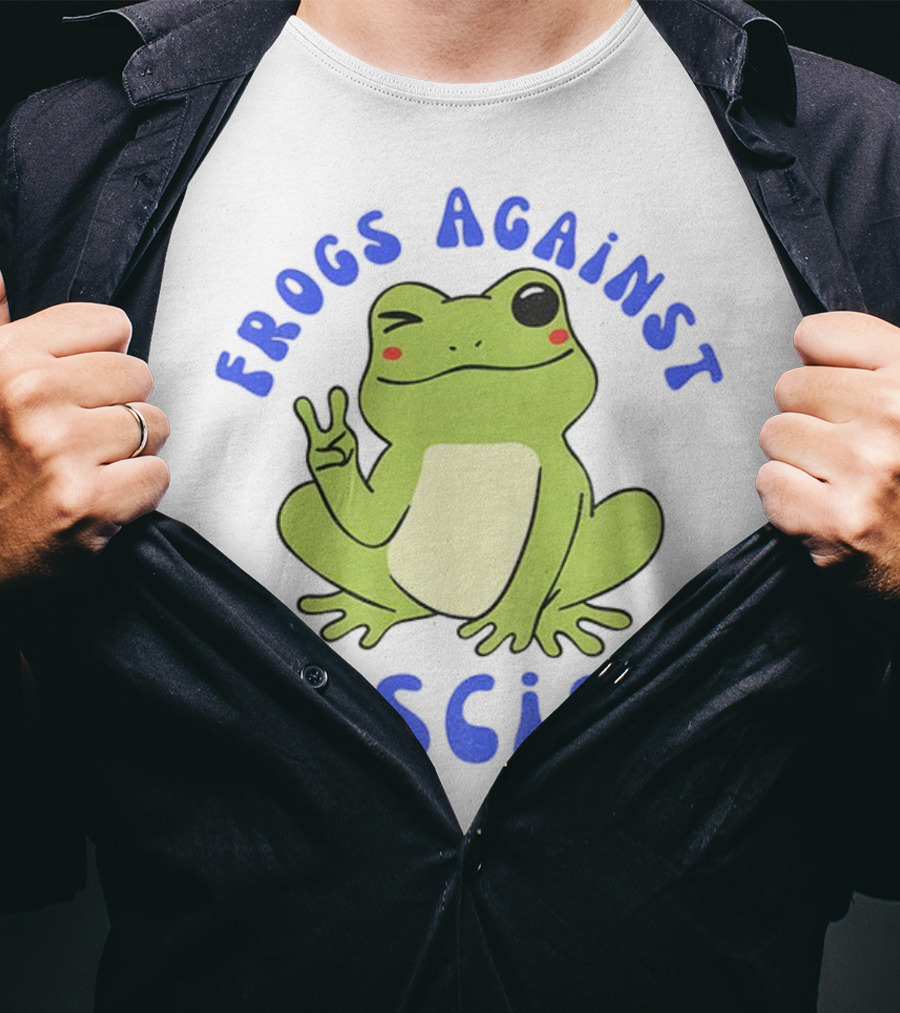 Frogs Against Fascism Cute Peaceful Frog Meme T-Shirt