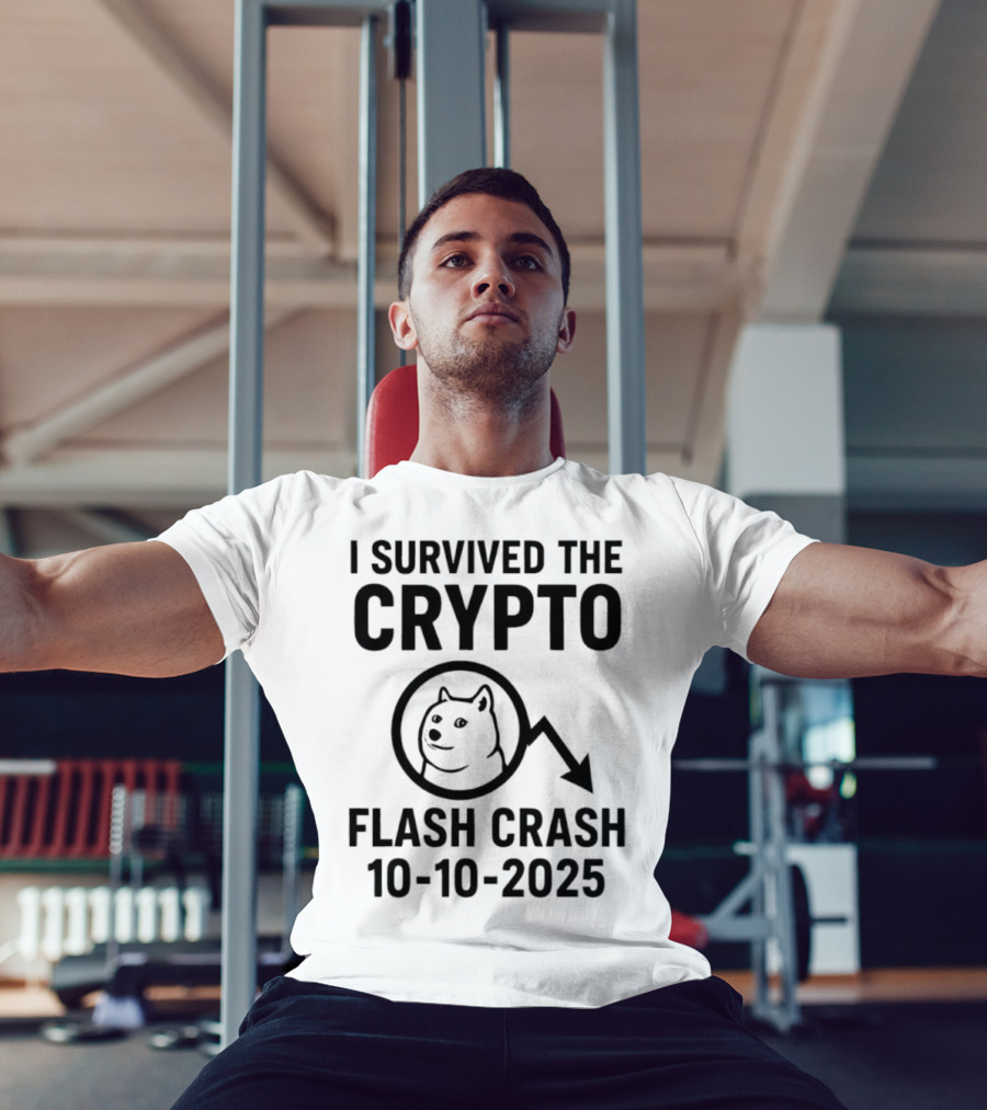 Survived The Crypto Flash Crash Dog 10-10-2025 T-Shirt