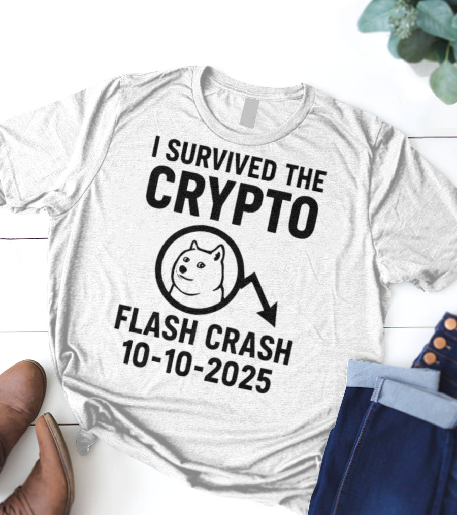 Survived The Crypto Flash Crash Dog 10-10-2025 T-Shirt