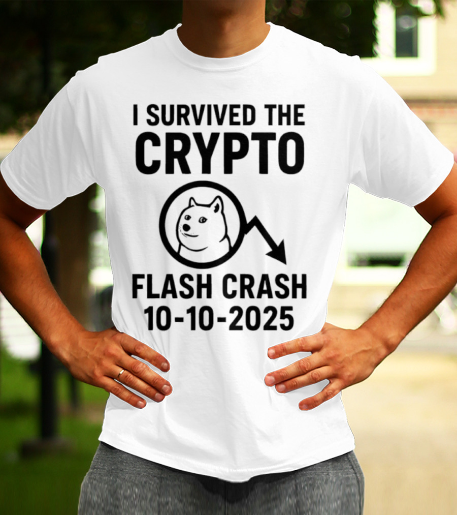 Survived The Crypto Flash Crash Dog 10-10-2025 T-Shirt