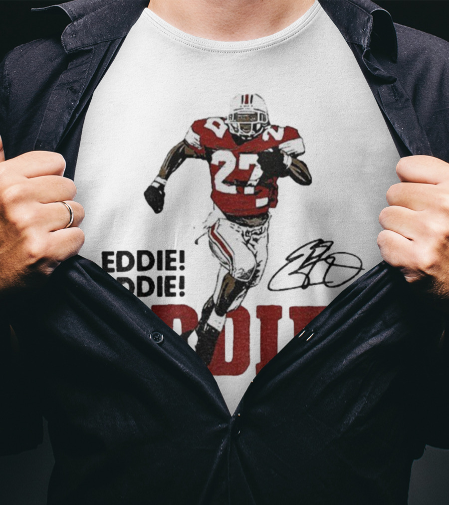 Eddie George 27 Ohio State Buckeyes Football Signature EDDIE! EDDIE! T-Shirt