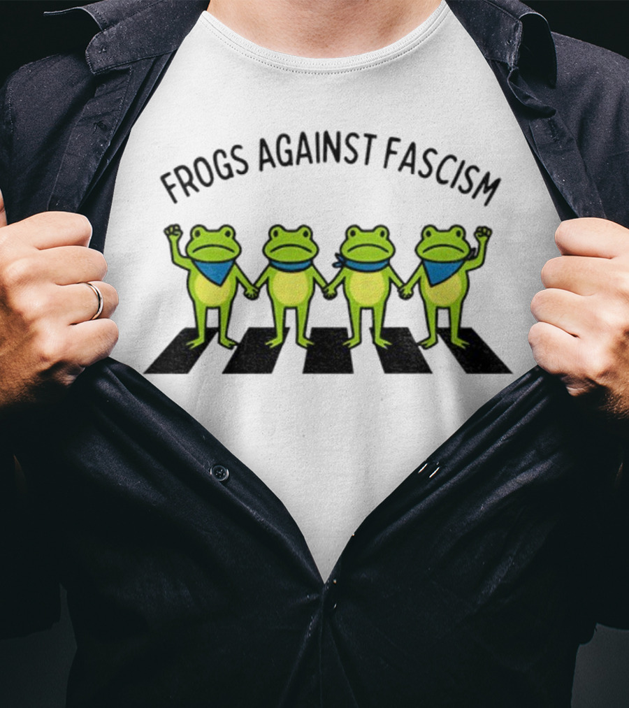 Frogs Against Fascism Anti Fascism Abolish ICE Portland Protest T-Shirt