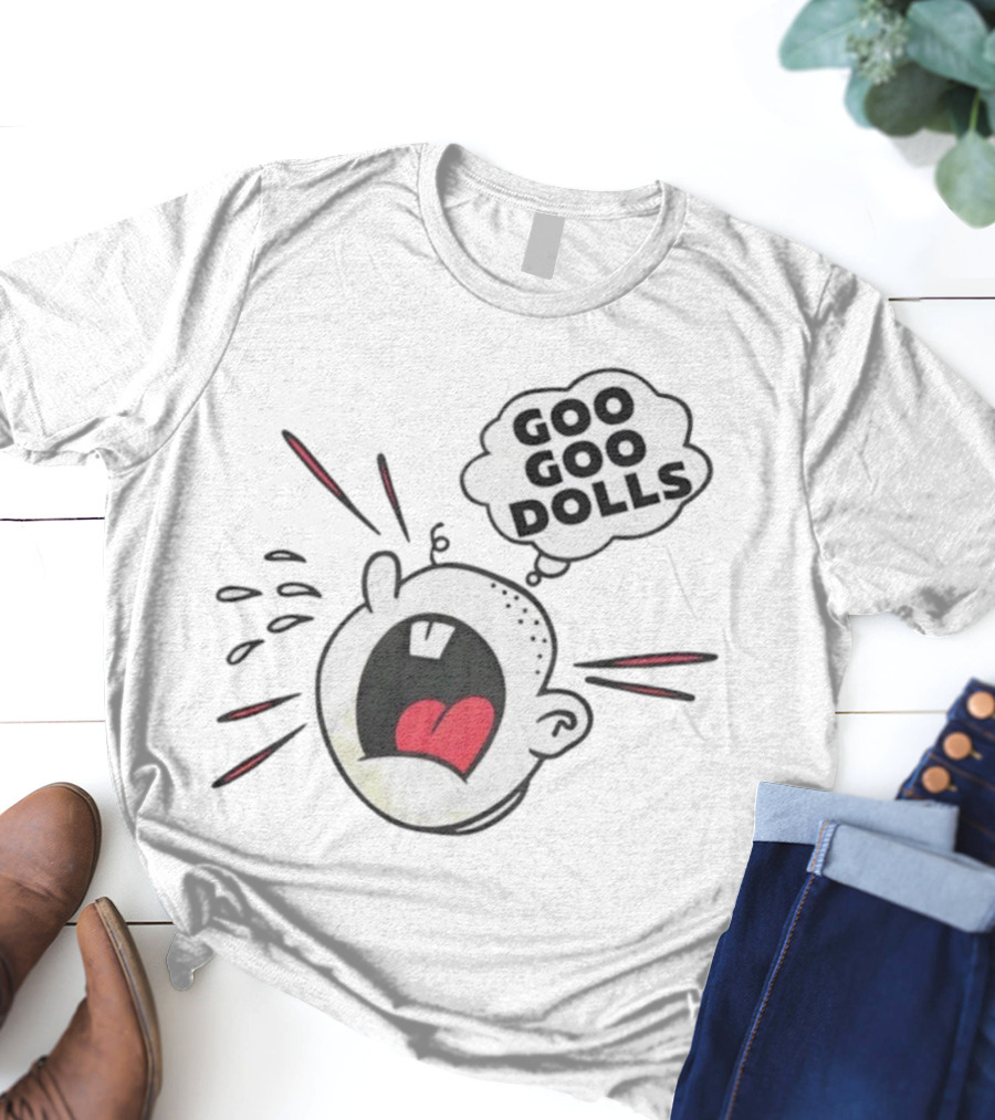 Goo Goo Dolls Shouting Cartoon Illustration T-Shirt