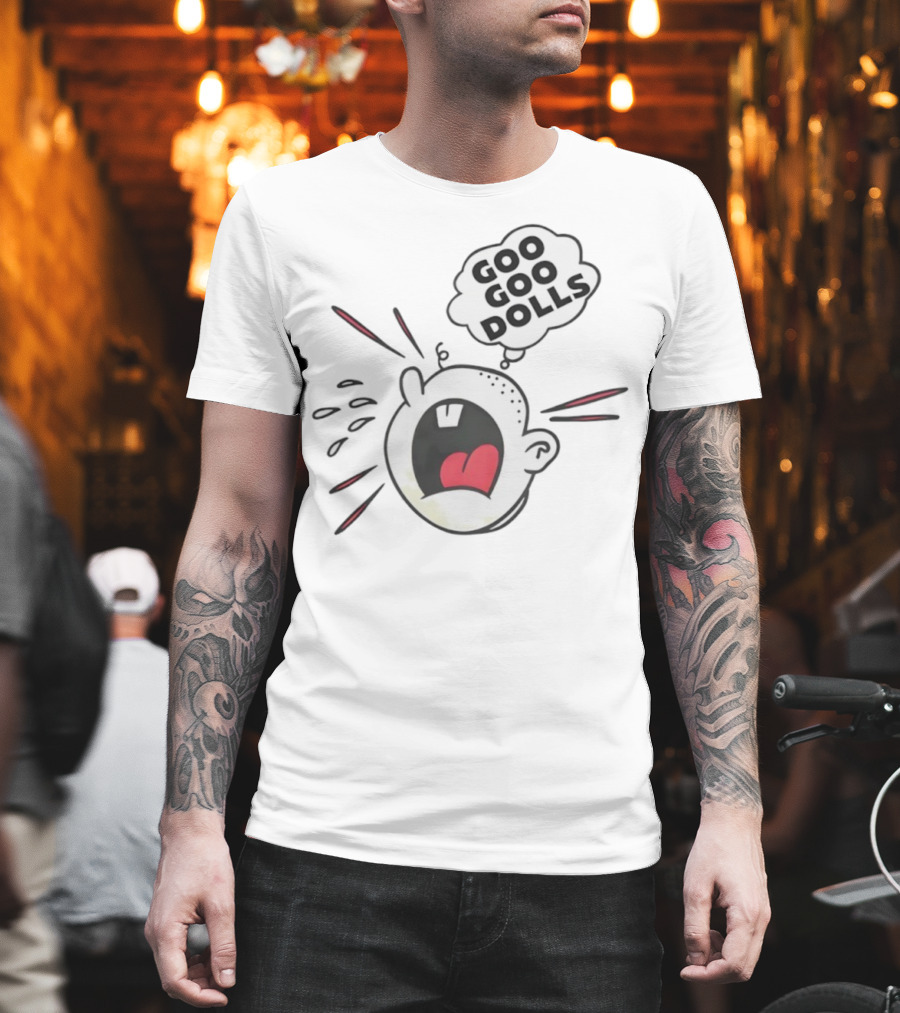 Goo Goo Dolls Shouting Cartoon Illustration T-Shirt