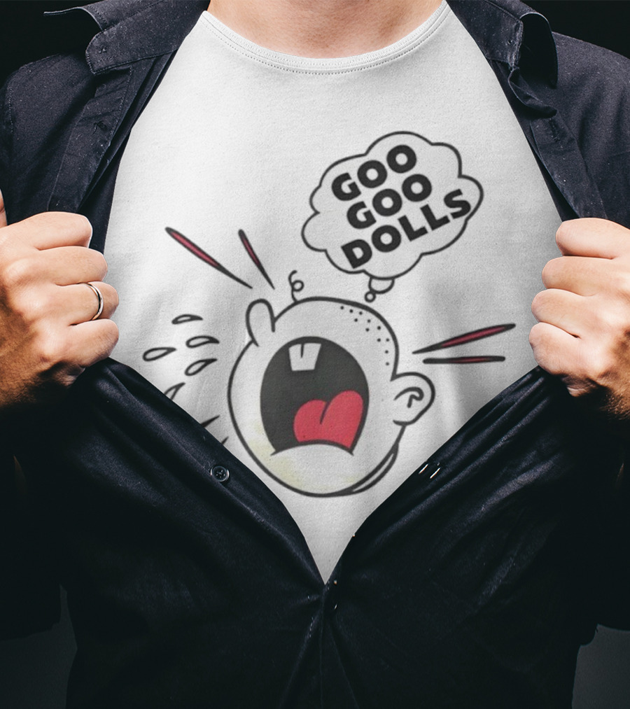 Goo Goo Dolls Shouting Cartoon Illustration T-Shirt