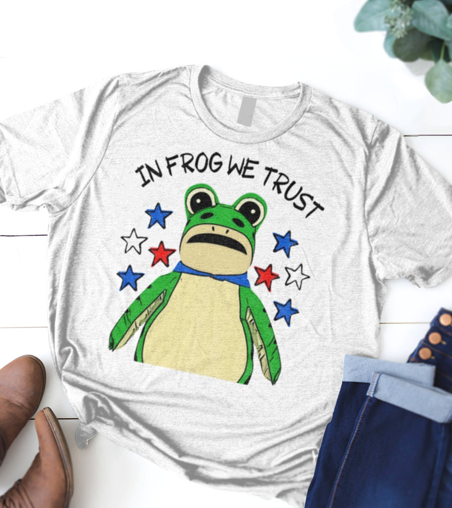 In Frog We Trust Portland Protest Frog Stars T-Shirt