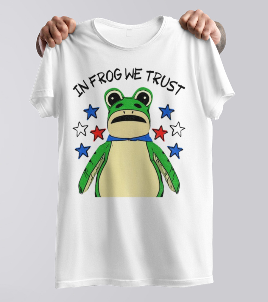 In Frog We Trust Portland Protest Frog Stars T-Shirt