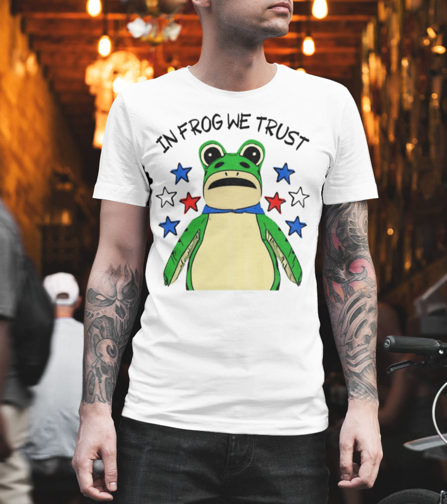 In Frog We Trust Portland Protest Frog Stars T-Shirt