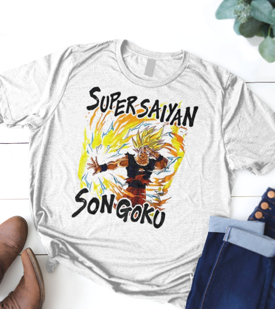 Super Saiyan Son Goku Dragon Ball Flame Aura T-Shirt