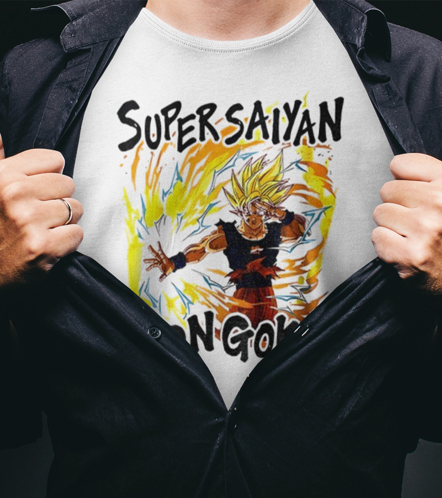 Super Saiyan Son Goku Dragon Ball Flame Aura T-Shirt