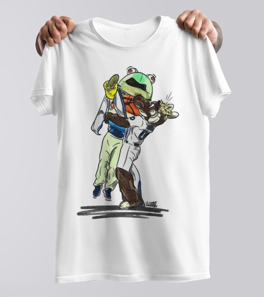 Mariner Moose Hugging Frog Mascot Seattle Mariners MLB Baseball 2025 T-Shirt