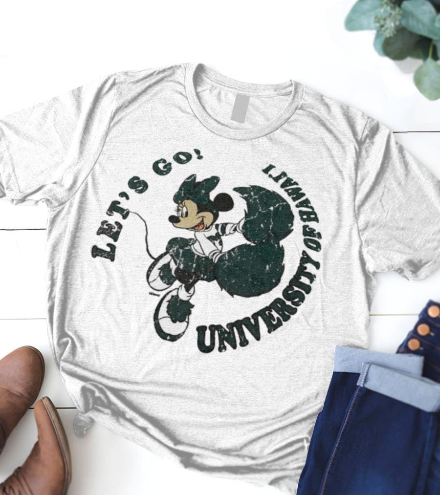 Let’s Go Minnie Mouse University Of Hawai’i Cheerleader T-Shirt