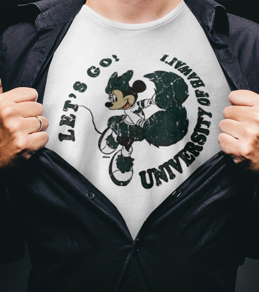 Let’s Go Minnie Mouse University Of Hawai’i Cheerleader T-Shirt