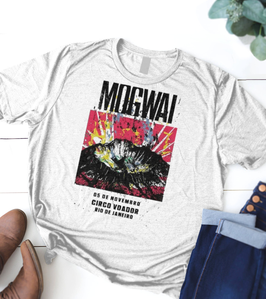 Mogwai Live Circo Voador Rio De Janeiro November 5 2025 Mountain Splash Art T-Shirt