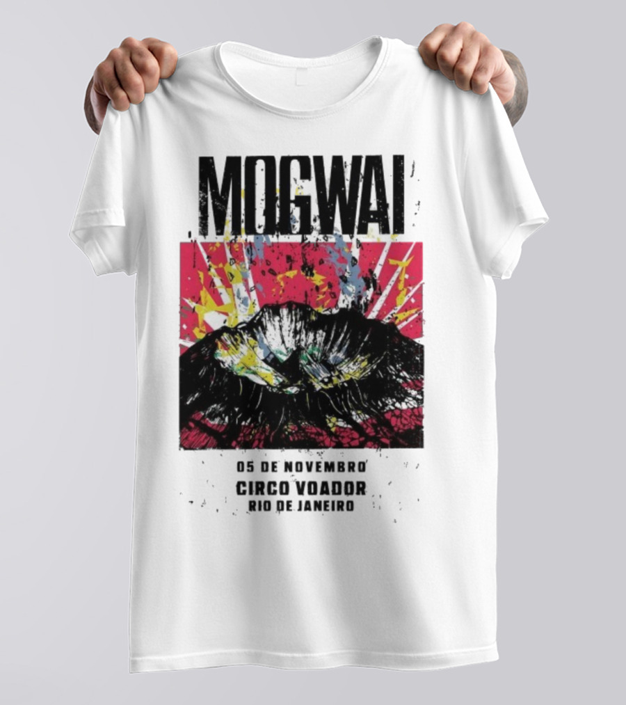 Mogwai Live Circo Voador Rio De Janeiro November 5 2025 Mountain Splash Art T-Shirt