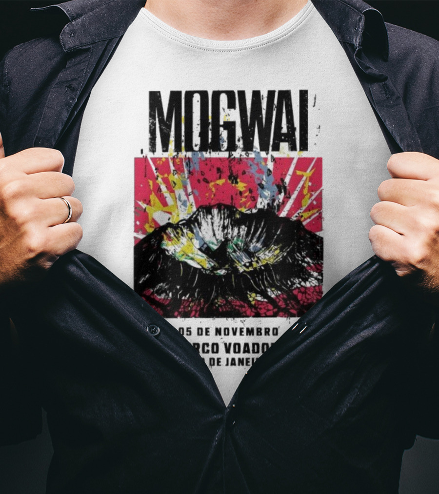 Mogwai Live Circo Voador Rio De Janeiro November 5 2025 Mountain Splash Art T-Shirt