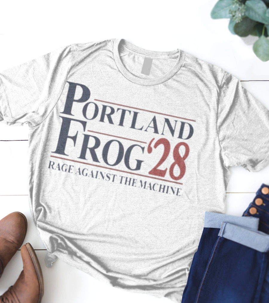 Portland Frog ’28 Rage Against The Machine Retro Style T-Shirt