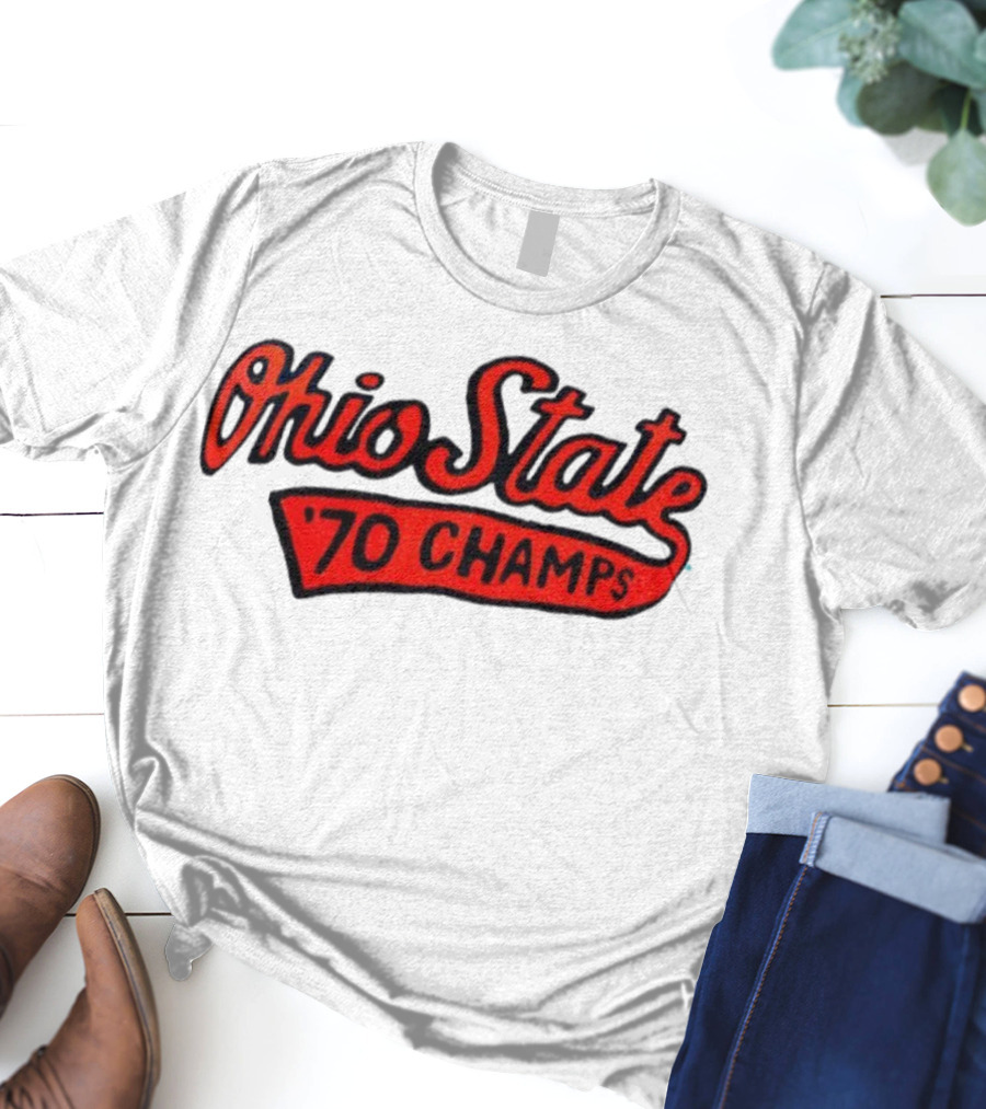 Ohio State Buckeyes Football '70 Champs Red Vintage Style T-Shirt