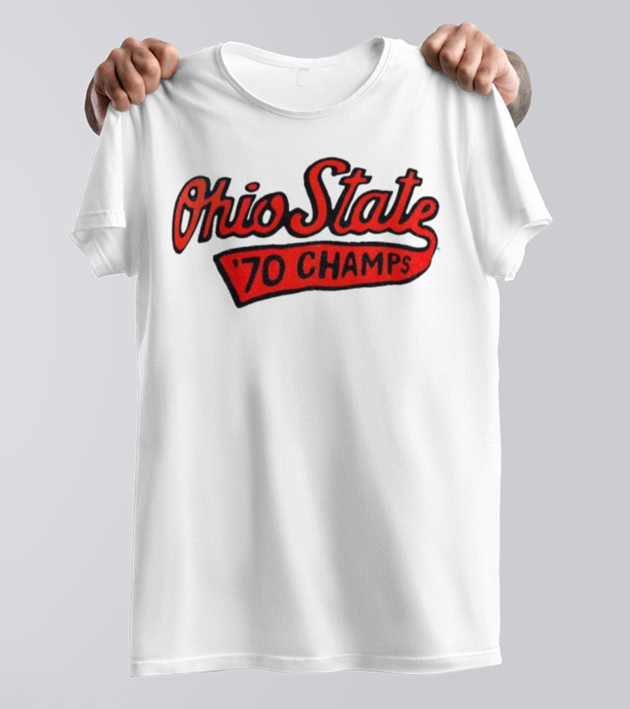 Ohio State Buckeyes Football '70 Champs Red Vintage Style T-Shirt