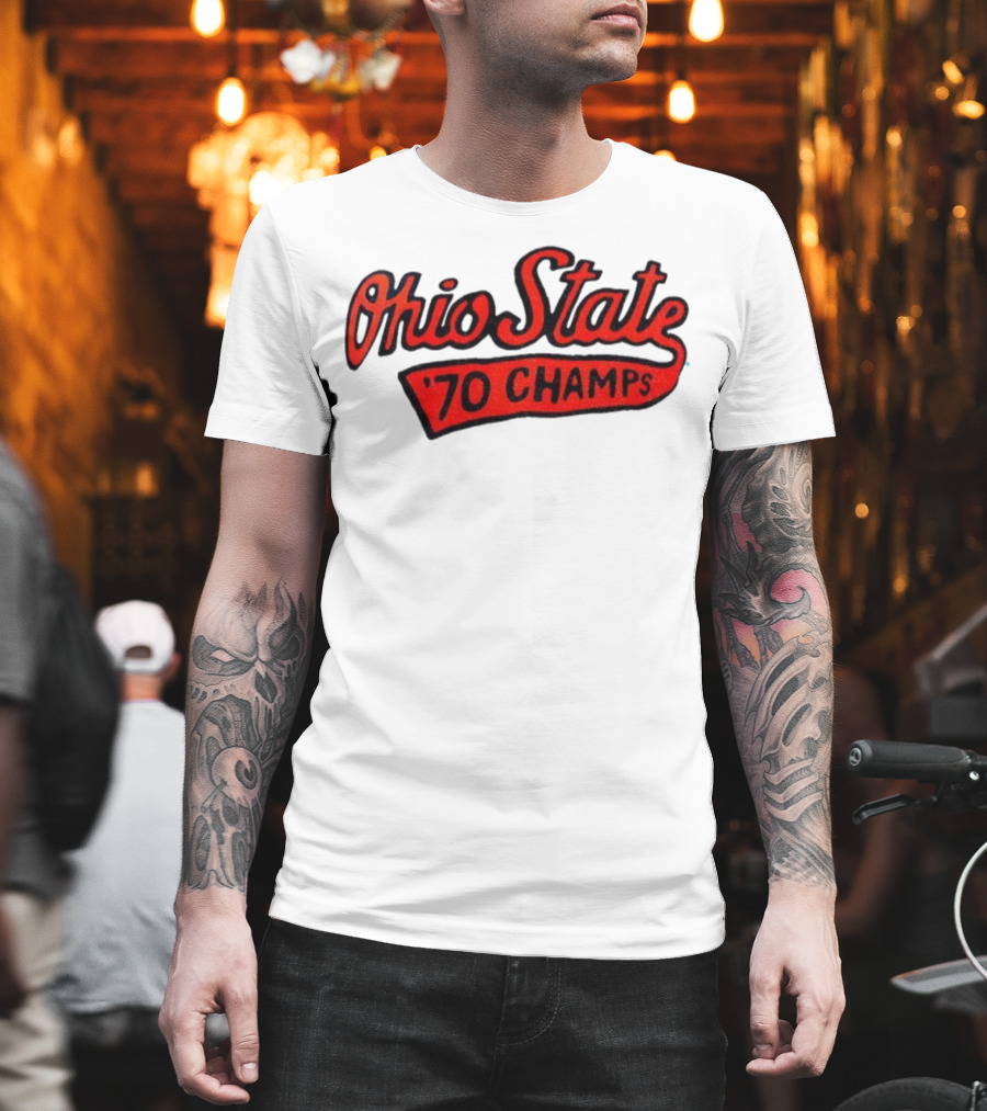 Ohio State Buckeyes Football '70 Champs Red Vintage Style T-Shirt